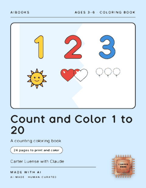 Cover of Count and Color 1 to 20